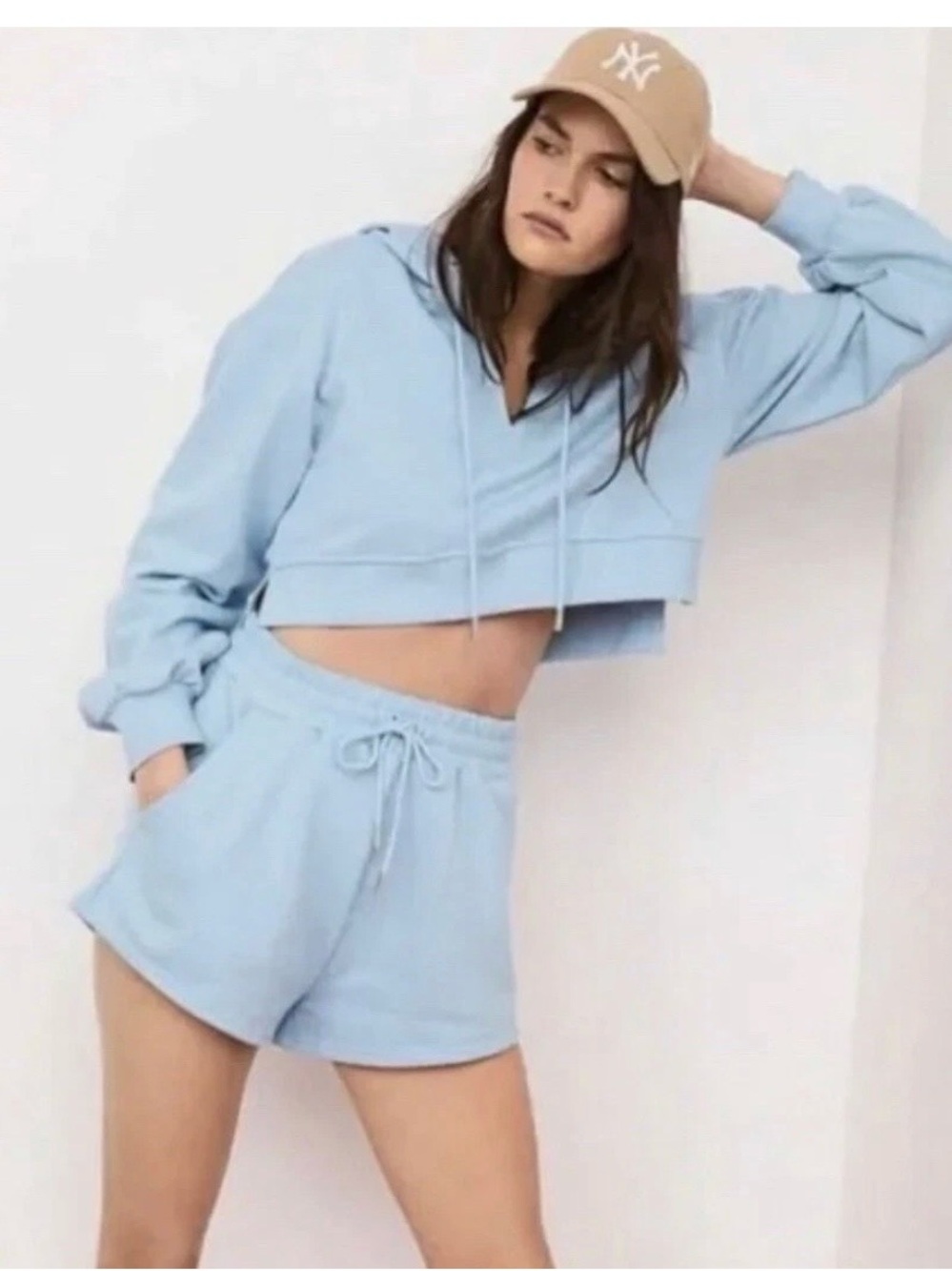 For Love & Lemons Harper Cropped Hoodie Size Large